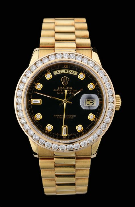 diamond studded gold rolex|rolex diamond bezel price.